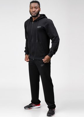 Мужской спортивный костюм трехнитка демисезонный черный Go fitness GKM14-1 S-M GKM14-1 фото