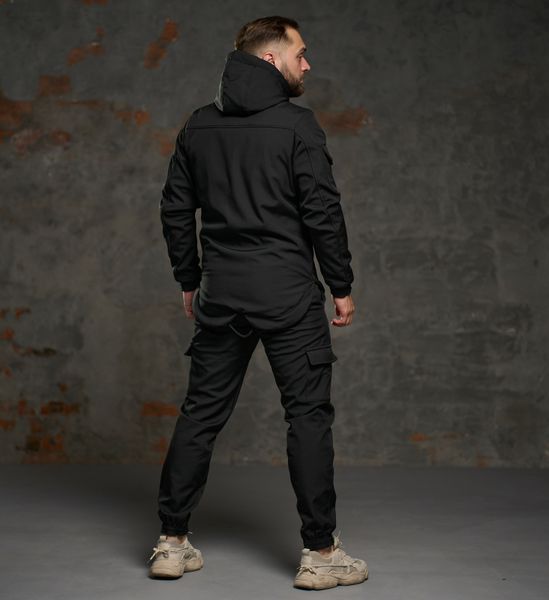 Утеплений чоловічий костюм Softshell чорний демісезонний Куртка, штани 1586881886 фото