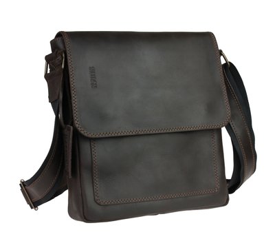 Барсетка, мужская сумка мессенджер на плече кожаная коричневая 25х21х5 см Sullivan smvp59(32) smvp59(32) фото