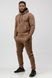 Чоловічий спортивний костюм на Флісі Go fitness худі + штани коричневий КМ030-3 S-M КМ030-3 фото 1