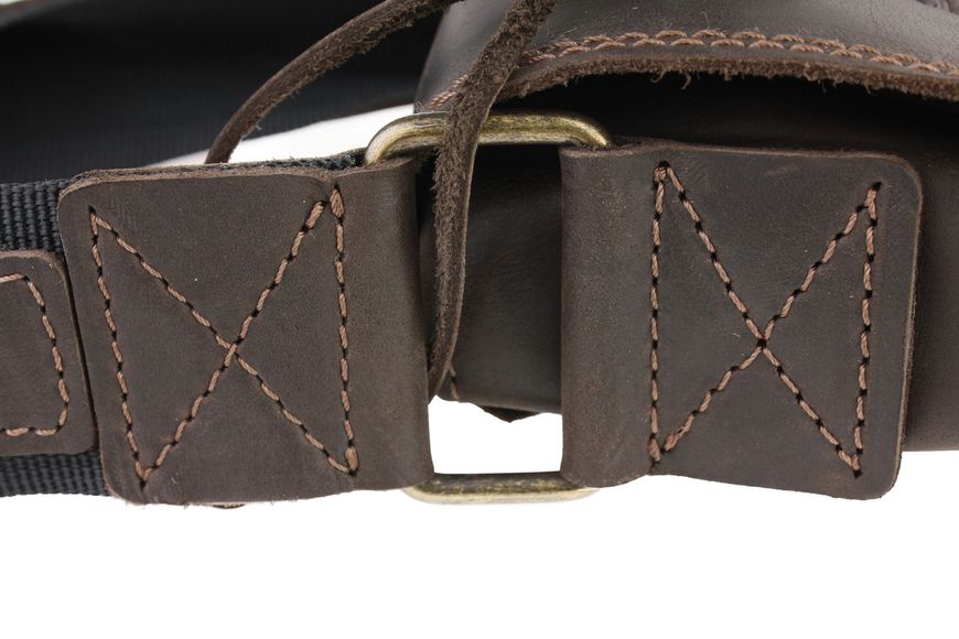 Барсетка, чоловіча сумка месенджер на плече шкіряна коричнева 25х21х5 см Sullivan smvp59(32) smvp59(32) фото