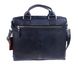Чоловіча шкіряна сумка для ноутбука синя портфель А4 smg14(45) фото 1