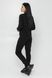 Жіночий спортивний трикотажний костюм Go-fitness чорний світшот-штани КЖ019-1 фото 6