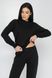 Жіночий спортивний трикотажний костюм Go-fitness чорний світшот-штани КЖ019-1 фото 5