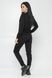 Жіночий спортивний трикотажний костюм Go-fitness чорний світшот-штани КЖ019-1 фото 2