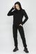 Жіночий спортивний трикотажний костюм Go-fitness чорний світшот-штани КЖ019-1 фото 4