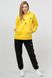 Жіночий трикотажний спортивний костюм Oversize на флісі жовтий-чорний КЖ005-7 КЖ005-7 фото 3