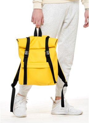Чоловічий рюкзак ролл екошкіра Sambag у RollTop LSH жовтий 24211028m фото