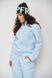 Теплий жіночий трикотажний костюм Світло-блакитний на флісі Lumina Fleece від Fanme XS 1822022 фото 3