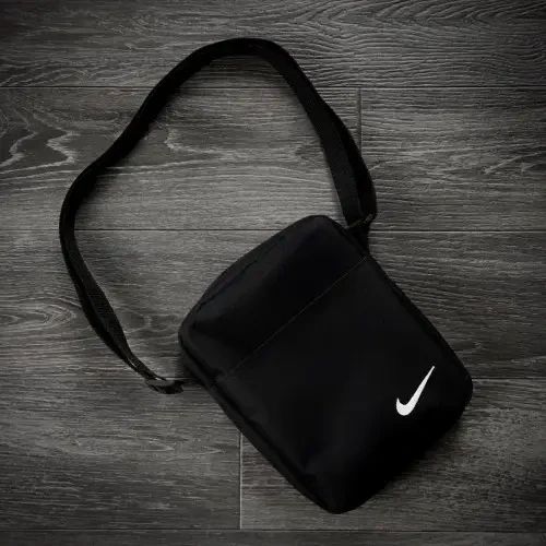 Костюм літній чоловічий Nike чорний Футболка Поло+ Шорти + Барсетка 1623935767 фото