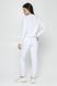 Жіночий спортивний трикотажний костюм Go-fitness білий світшот-штани КЖ019-3 фото 2
