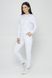 Жіночий спортивний трикотажний костюм Go-fitness білий світшот-штани КЖ019-3 фото 3