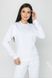 Жіночий спортивний трикотажний костюм Go-fitness білий світшот-штани КЖ019-3 фото 1