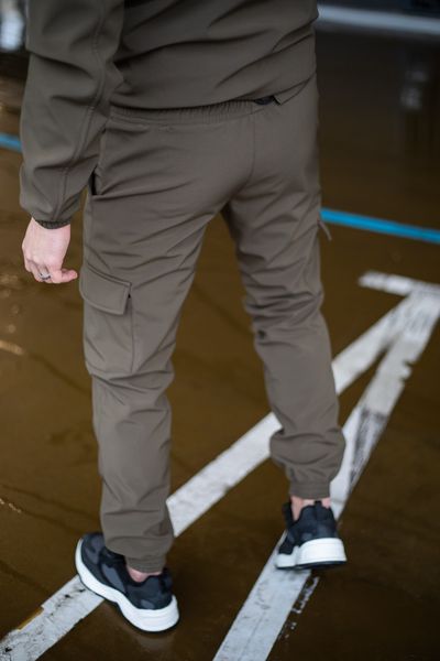 Теплые мужские брюки SoftShell хаки S "Intruder" 1589541281 фото