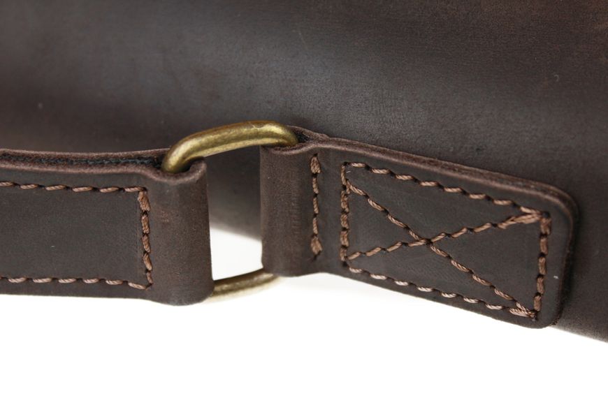 Чоловіча шкіряна сумка для ноутбука коричнева портфель А4 smg18(50) фото