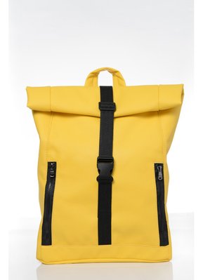 Рюкзак рол екошкіра Sambag RollTop жовтий 24208028 фото