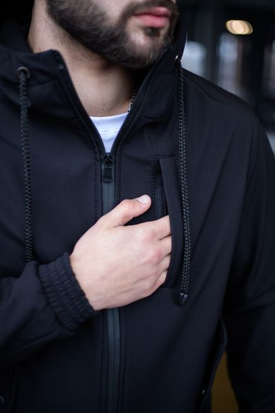 Куртка Softshell чоловіча демісезонна Intruder чорна весна-осінь S 1590399975 фото
