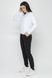 Жіночий спортивний трикотажний костюм Go-fitness біло-чорний світшот-штани КЖ019-4 фото 4