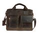 Чоловіча шкіряна сумка для ноутбука коричнева шкіряний портфель А4 smg20(46) фото 2
