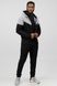 Чоловічий спортивний костюм трикотаж демісезонний Go fitness чорний- сірий КМ026-1 S-M КМ026-1 фото 3