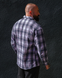 Чоловіча сорочка утеплена фіолет G0010 фото 2