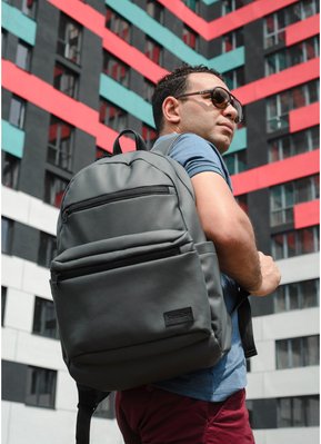 Чоловічий рюкзак екошкіра Sambag Zard LKT графітовий 25058009m фото