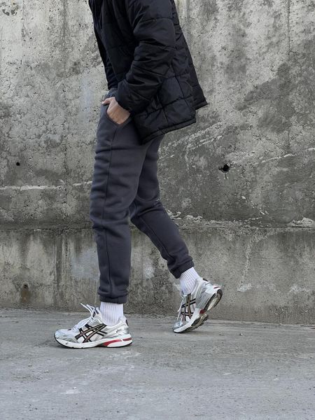 Штани чоловічі "Fleece" тринитка на флісі Темно-сірі (графіт) 1108985594 фото
