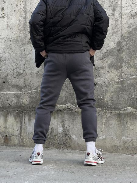 Штаны мужские "Fleece" трехнитка на флисе Темно-Серые (графит) 1108985594 фото