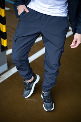Теплые брюки мужские SoftShell синие S "Intruder" 1589541305 фото