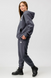 Жіночий трикотажний спортивний костюм Oversize на флісі сірий Гафіт КЖ005-18 КЖ005-18 фото 4