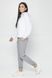 Жіночий спортивний трикотажний костюм Go-fitness білий-сірий КЖ017-22 фото 1