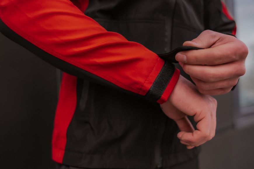 Чоловіча осіння-весіння куртка вітровка червона-чорна Intruder SoftShell Lite 'iForce' 1589542163 фото