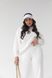 Базовий жіночий костюм SIZE+ від Fanme худі+джогери тринитка петля Білий XL 4982000 фото 5