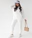 Базовий жіночий костюм SIZE+ від Fanme худі+джогери тринитка петля Білий XL 4982000 фото 1
