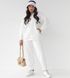 Базовий жіночий костюм SIZE+ від Fanme худі+джогери тринитка петля Білий XL 4982000 фото 3