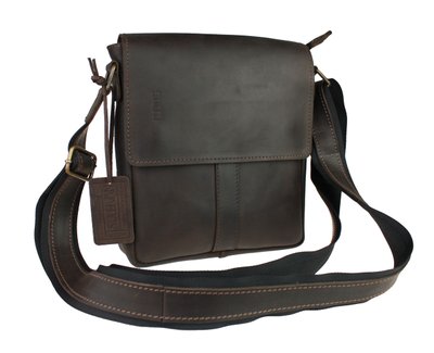 Барсетка, мужская сумка через плечо меcенджер кожаный коричневый 23х19х5 см Sullivan smvp47(25) smvp47(25) фото