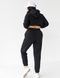 Базовий жіночий костюм SIZE+ від Fanme худі+джогери тринитка петля Чорний XL 4982001 фото 3