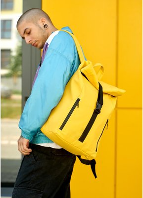 Мужской рюкзак экокожа Sambag RollTop One желтый 24208028m фото