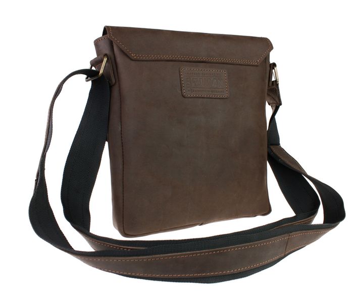 Месенджер, сумка на плече чоловіча шкіряна коричнева 25х21х5 см Sullivan smvp49(30) smvp49(30) фото