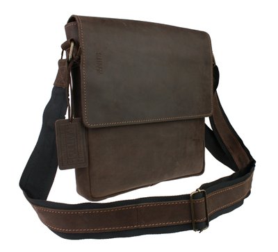 Барсетка, мужская сумка через плечо кожаная коричневая 25х21х5 см Sullivan smvp51(40) smvp51(40) фото
