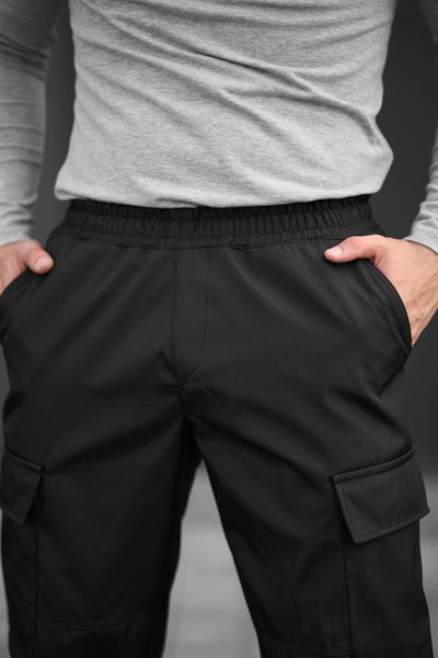 Брюки джогери спортивні з карманами плащівка Hope чорні S 37586214921 фото