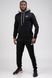 Чоловічий спортивний костюм трикотаж демісезонний чорний Go fitness КМ006 S-M КМ006 фото 1