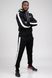Чоловічий спортивний костюм трикотаж демісезонний чорний Go fitness КМ006 S-M КМ006 фото 3