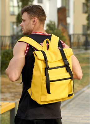 Чоловічий рюкзак ролл Sambag RollTop LTT екошкіра жовтий 24238028m фото