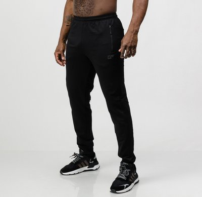 Мужские спортивные штаны трикотаж флис черные Go Fitness WM-001 WM-001 фото