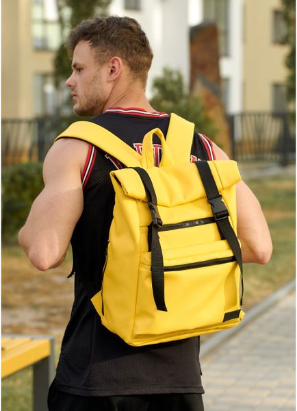 Чоловічий рюкзак ролл Sambag RollTop LTT екошкіра жовтий 24238028m фото