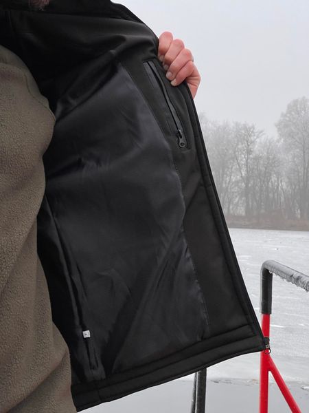 Куртка SoftShell демісезонна чоловіча Reef чорний S з шевроном 1434674060 фото