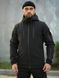 Куртка SoftShell демісезонна чоловіча Reef чорний S з шевроном 1434674060 фото 1