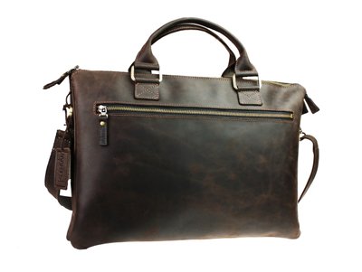 Чоловічий шкіряний портфель сумка для ноутбука 15.6 та документів коричнева smg29(60) фото