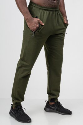 Чоловічі спортивні штани трикотаж фліс хакі Go Fitness WM-005 WM-005 фото